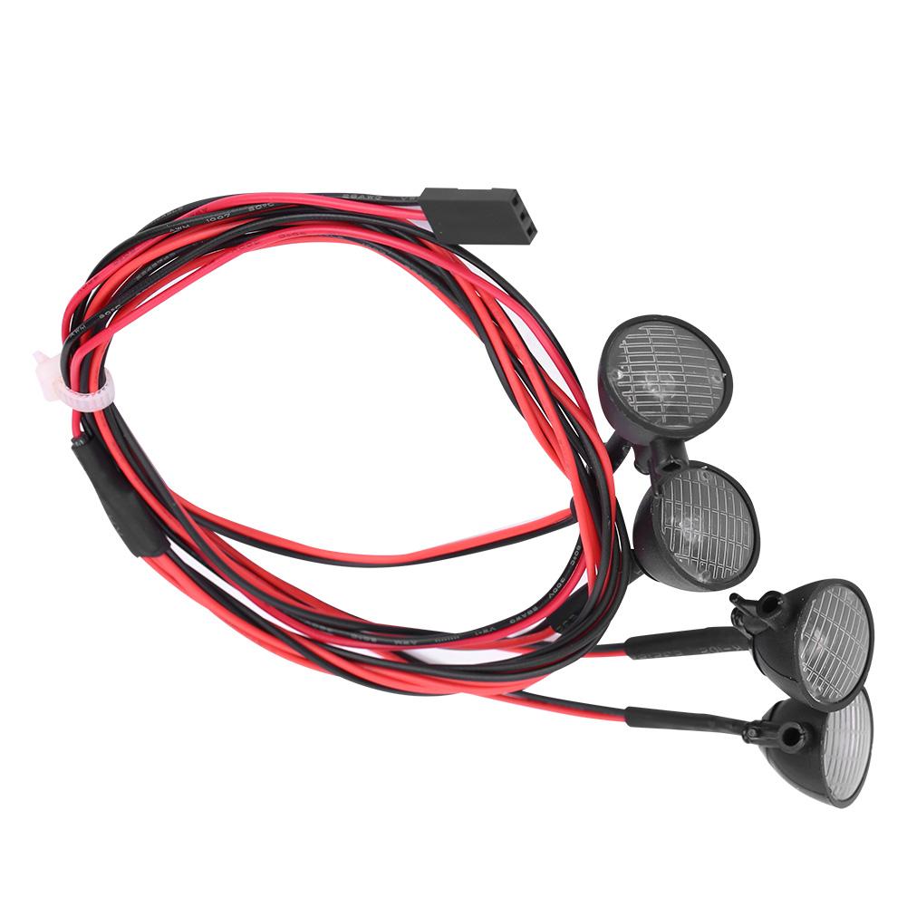 RC Crawler LEDs Light Bar Roof Lights Lamp Accessory for Axial Scx10 Traxxas Trx 4 Car (White)