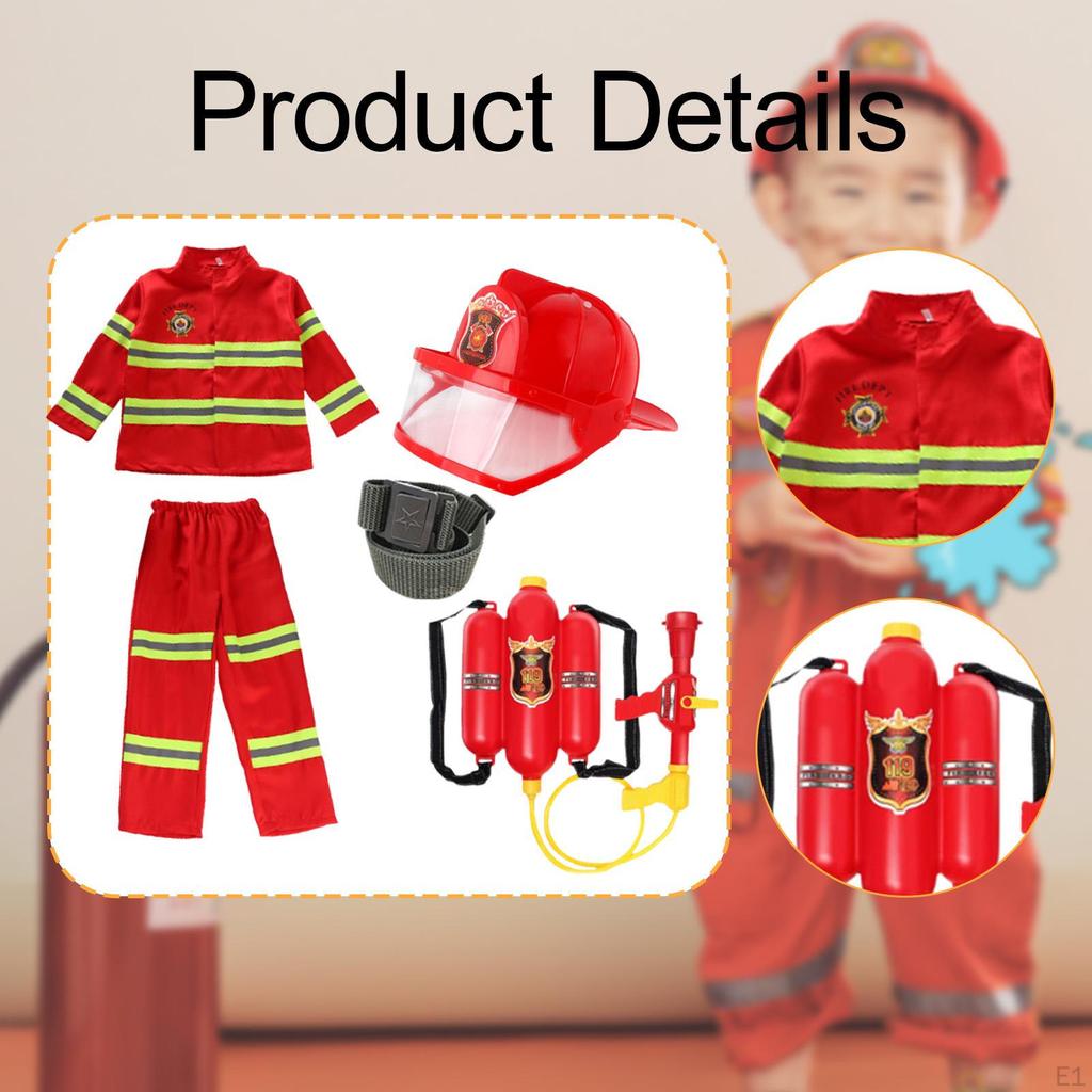 Детский костюм пожарного, одежда для переодевания для праздничных мероприятий