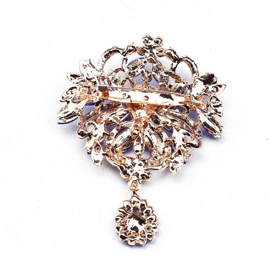 Брошь-цветок со стразами, элегантный кардиган, лацкан, пальто, деловой костюм, свитер, булавка, женские ювелирные изделия, подарок