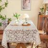 Lace Tablecloth, Polyester Rectangular High-end Romantic Lace Dining Tablecloth, Suitable for Weddings, Parties, Banquets or Coffee Table Decoration