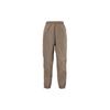 Solid Color Elastic Waist Mid Rise Loose Casual Pants Men Bottoms Brown FN7668-040