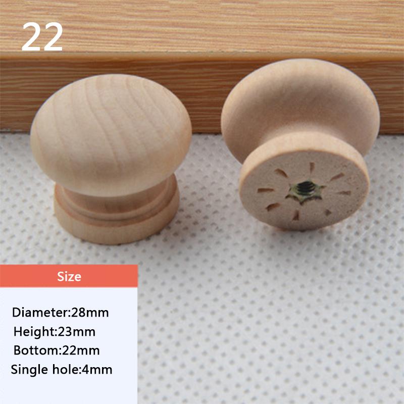 Ручка для мебели из массива дерева Круглая одноотверстная ручка из массива дерева Ручка в виде листа лотоса для ящика шкафа