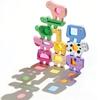 Полупрозрачные деревянные животные, stacking toys, детские балансирующие кубики, игра на сопоставление, ранние Монтессори, сенсорное мышление, развивающие игрушки
