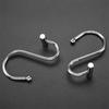 12 шт./набор S-образные гальванизированные крючки для штор, крючки для шторки для душа, нержавеющие, устойчивые к коррозии, с высокой несущей способностью, кольца для штор