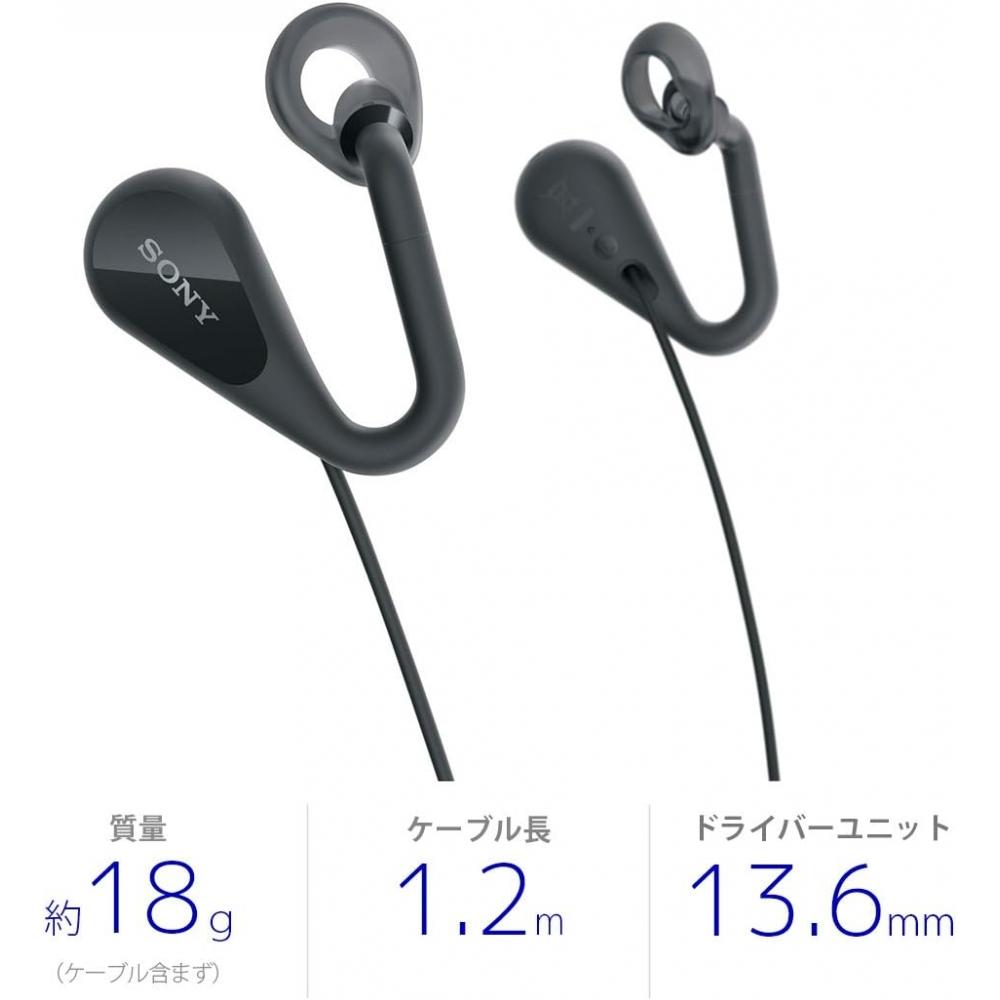 Sony Наушники Sth40djp Вкладыши Открытого типа Двойное прослушивание Микрофон в комплекте Модель 2018 года Черные Sth40djp B Черные