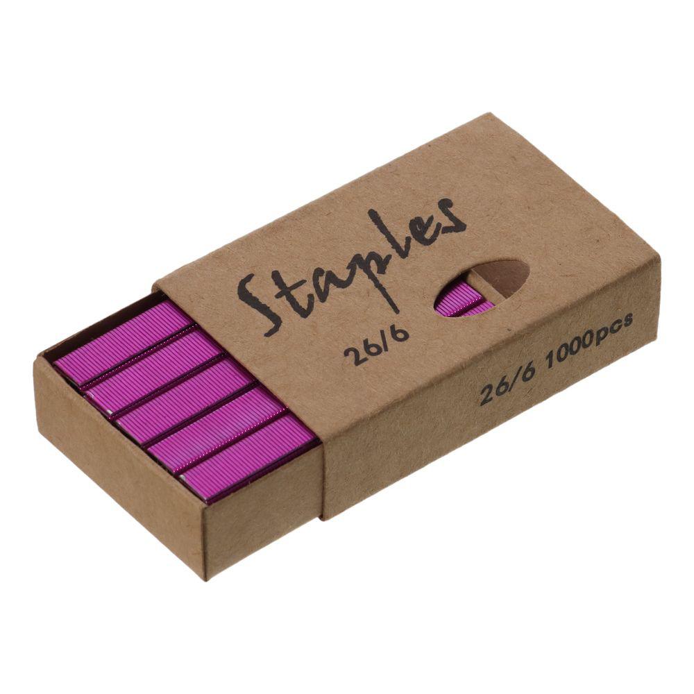 1000 шт. скоб в упаковке 1/4 дюйма 26/6 стандартные скобы металлические сменные стержни для степлера настольные степлеры