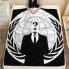 Anonymous  Print Flannel Blanket, High quality Comfortable for All Seasons, Home Decor, Warmth and Comfort