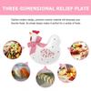 Ceramic Sweet Dessert Plate Creative Embossed Tableware for Storage 1Pcs
