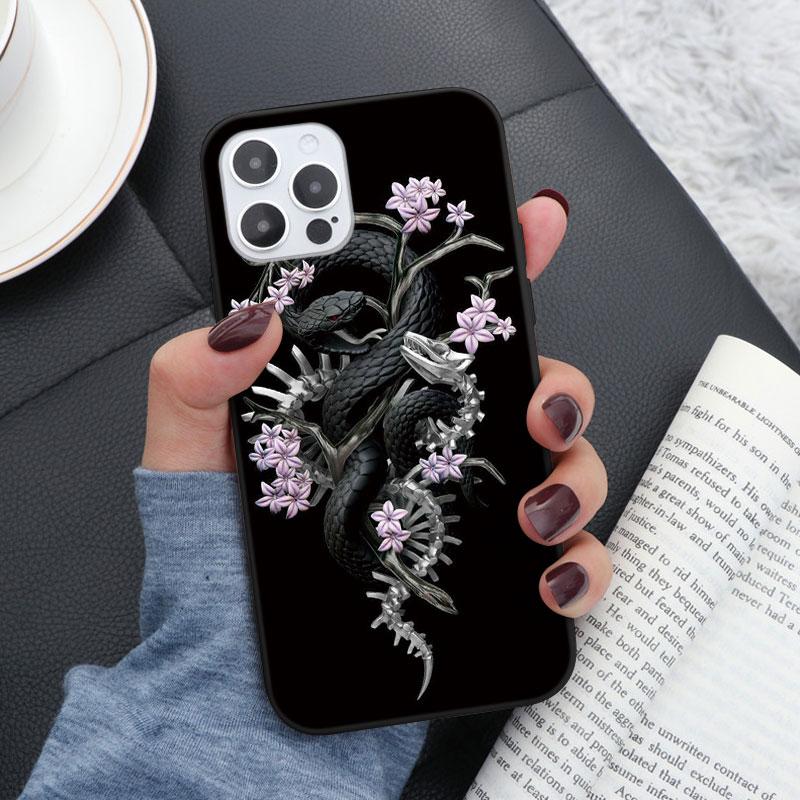 Чехол с цветком змеи для Samsung Galaxy A12 A21S A20E A52 s A32 A10 A31 A72 A50 A51 A70 A71 S9 S10 S20 FE S21 Plus, ультра чехол из ТПУ