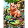 5D DIY Diamond Painting Accessories Cartoon Pig Full Round Painting Rhinestones