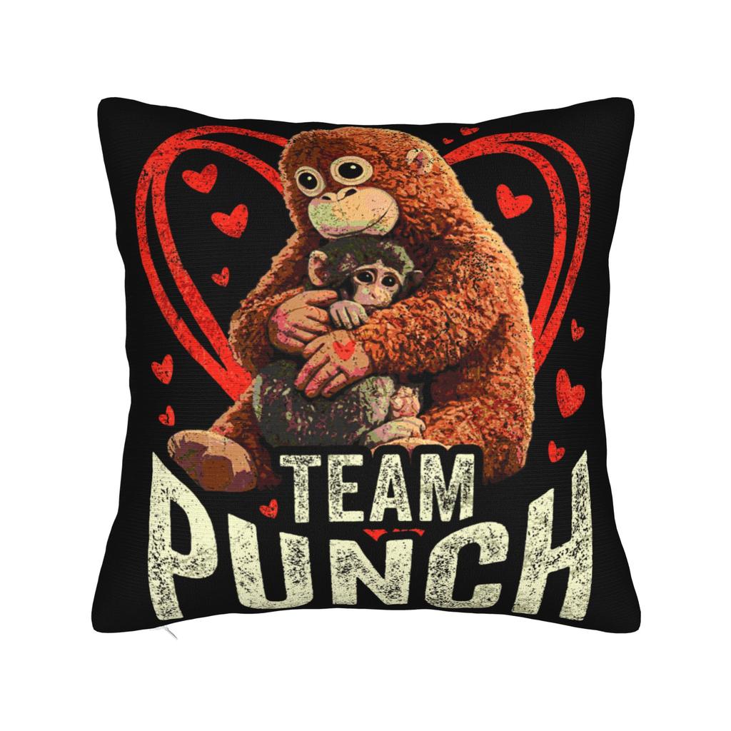 Cute Baby Monkey Named Punch Plush Hugging Pillow Case Print Pillow Cover For Wedding Party Home Decor Funny Pillowcases