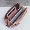 Korean Style Shoulder Messenger Bag - Large Capacity with Long Wallet for Ladies, Solid Color Mobile Phone Bag