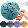 3 Inch 6 Notes Steel Tongue Drum Percussion Instrument Balmy Drum with Drum Mallets Mini Handpan Drum for Meditation Yoga Major