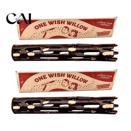 Wish Ceremony Supplies One Willow Stick with Box, 3D Printed Wishing Wish-Making Snap Stick, Luck Talisman Breakable Magic Charm for