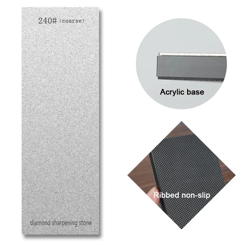 Diamond Whetstone Knife Sharpener Hard Non-slip Base 80-3000 Grit Fine Grinding Sharpening Stone 230*80mm Kitchen Tool