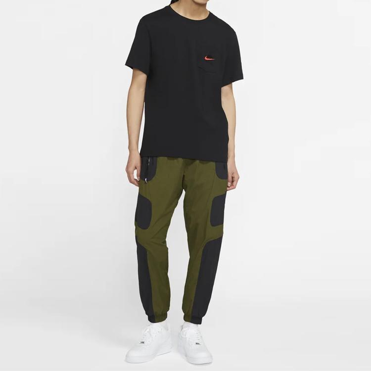 Nike Air Logo Solid Short Sleeve T-Shirt Men Tops Black CK2235-010