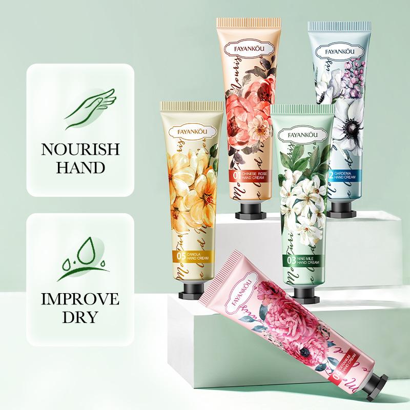 5 упаковок крема для рук Flower Essence серии увлажняющий и увлажняющий осенне-зимний крем для рук против сухости и трещин