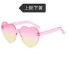 Солнцезащитные очки Peach Heart Love Glasses Trend без оправы, цельные, с морской пленкой, ослепительные цветные солнцезащитные очки
