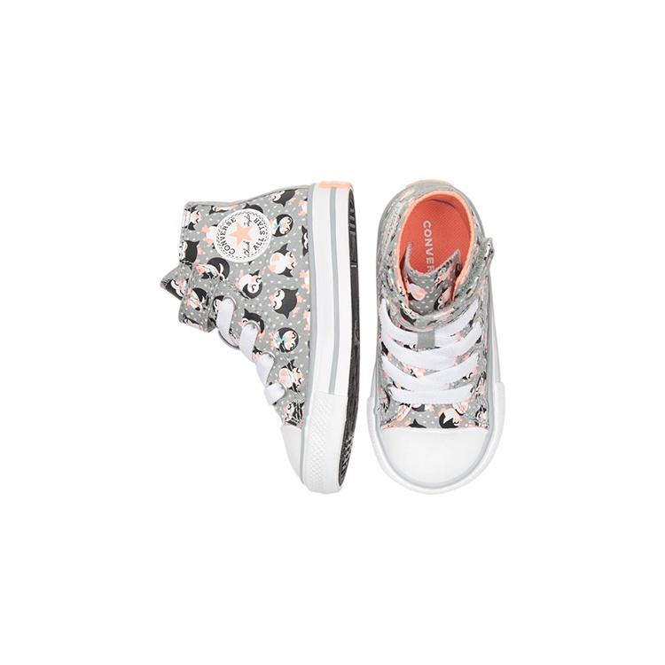 Converse Кеды Chuck Taylor All Star 1V с принтом Tundra, высокие, 'Черно-серые', для малышей 769566C