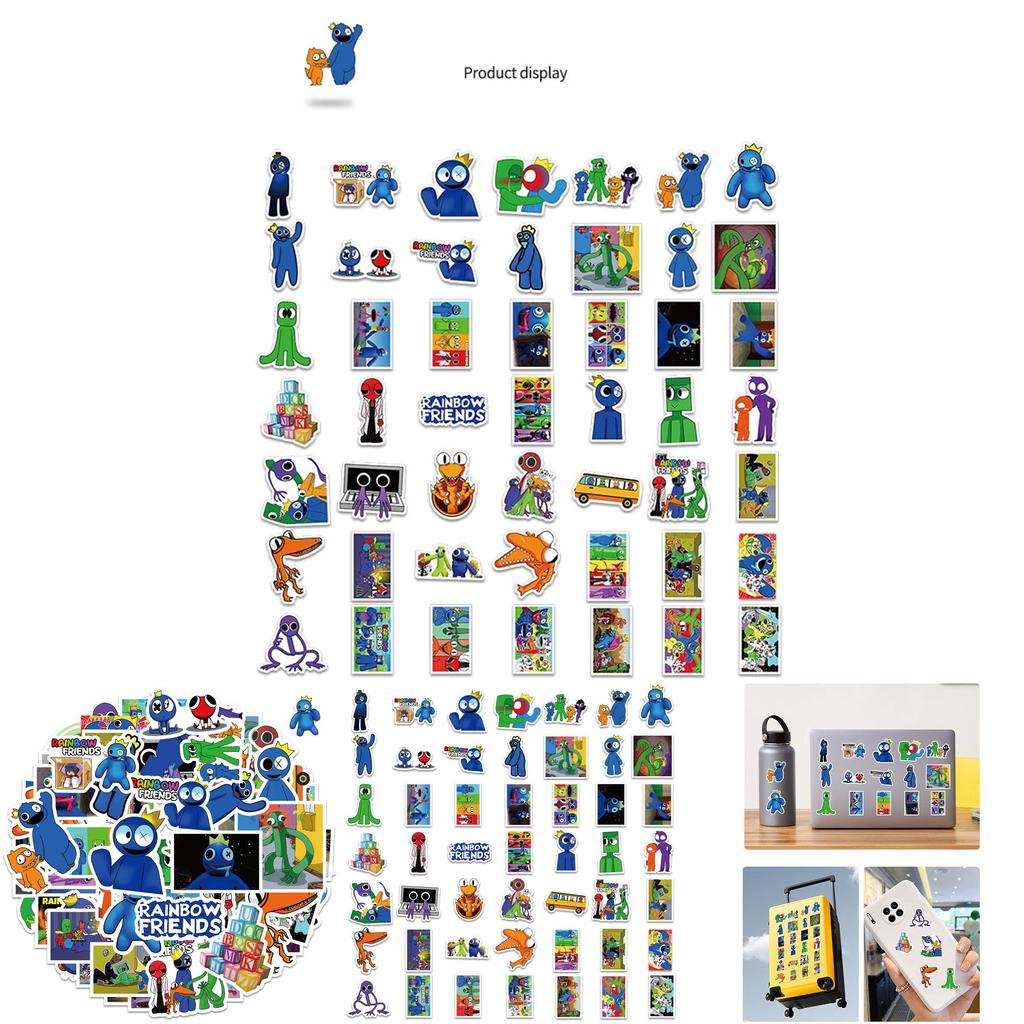 Waterproof And Reusable Roblox Rainbow Friends Stickers Set Of 60