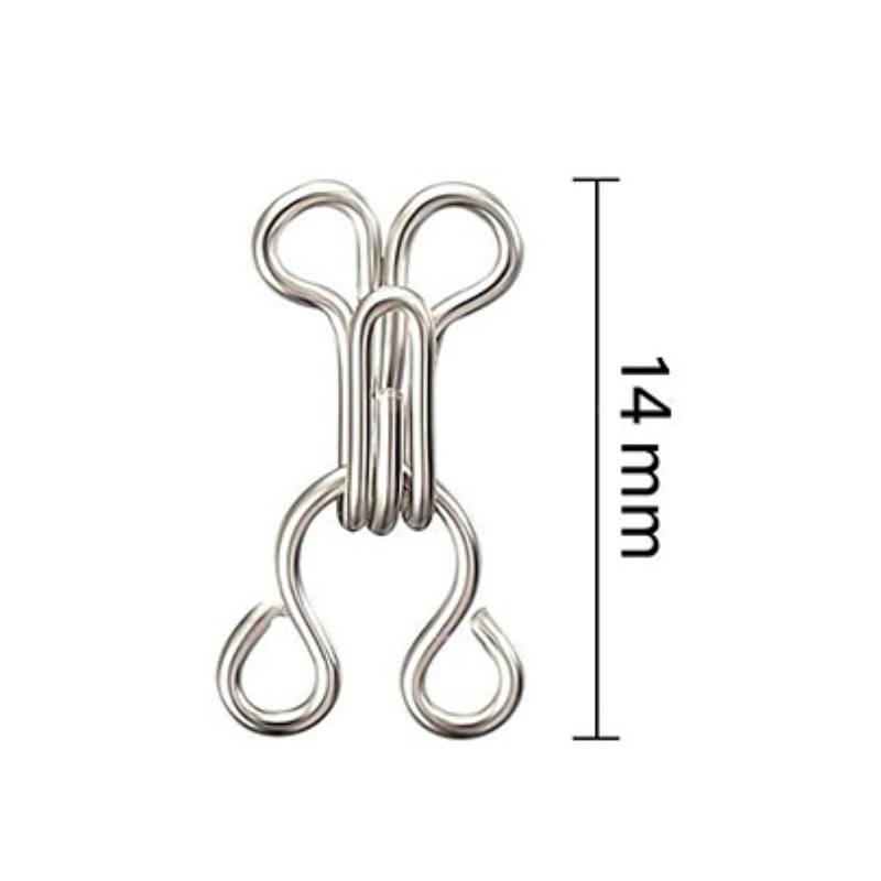 100Pairs Invisible Sewing Hook and Eye Closure for Clothing Bra Jacket Hooks Replacement Sewing Craft Buckle Garment Accessories