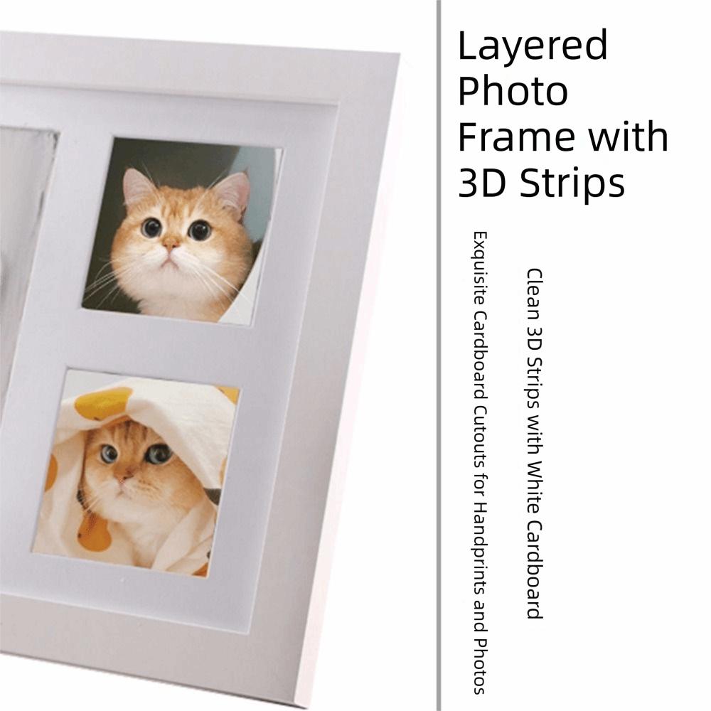 Non-Toxic Paint Photo Frame Imprint Clay Pet Paw Print Kit Father's Day