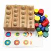 Educational Wooden Blocks for Shape and Size Recognition, Hand-Eye Coordination, and Cognitive Skills Development In Children