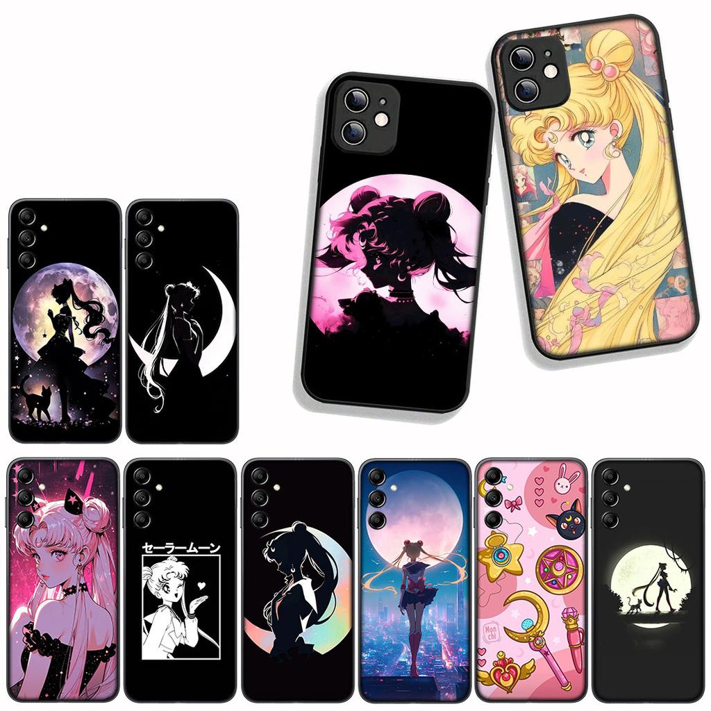 Чехол-бампер Cover для Apple iPhone 15 14 16 Plus XS 13 11 12 Pro Max XR X 16E ProMax Чехол для телефона Кот Моряки Красивая Девушка Луна