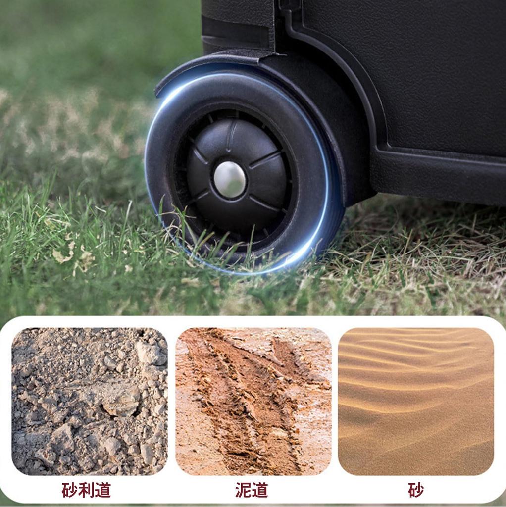 black dog carry folding shopping 2 load capacity with compact shopping outdoor camping capacity 50L cart, cart, wheels, 35KG, lid, cart, cart, (black)