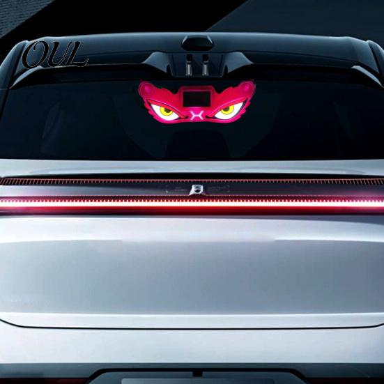 Suction Cup Mount Car Light Demon Eye Window with Cup, Solar Rechargeable Devil Warning Lamp, LED Windshield Lamp for Auto, SUVs, Trucks USB