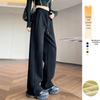 Women's High Waist Slimming Sweatpants: Narrow to Wide Leg Straight Casual Pants, Small Size, 2025 Trend.