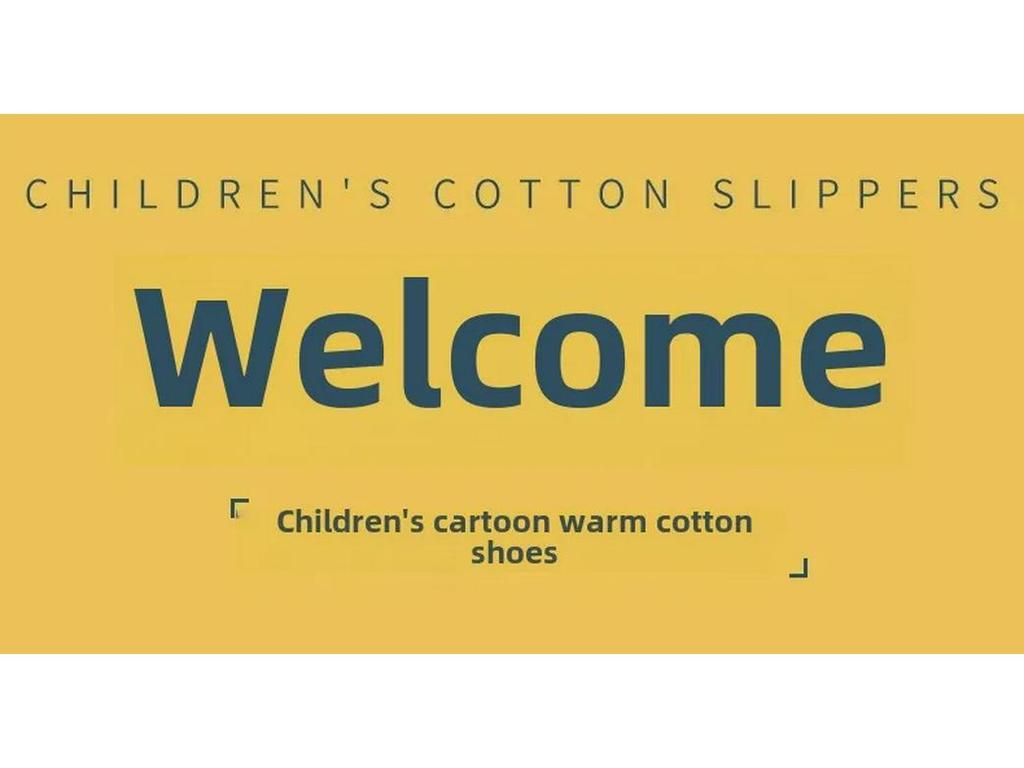 Детские зимние хлопковые тапочки с меховыми пятками - нескользящая домашняя обувь с героями мультфильмов для мальчиков и девочек
