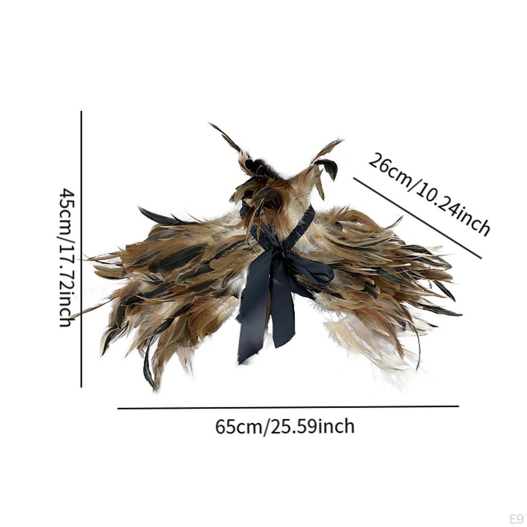 Gothic Feathered Shawl for Elegant Gatherings