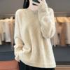 Women Sweater 100% Wool O-neck Knit Pullover Thick Winter Jumpers Female Knit Tops