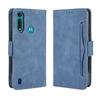 Case for Motorola MOTO G8 Power Lite Cover Adjustable Detachable Card Holder Magnetic closure Leather Wallet Case - Blue