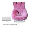 Dog Bed In Car Fluffy Pet Seat with Safety Straps Non-Slip Car Travel Dog Bed Pets Washable Cushion for Home Road Trip Small Large Dogs