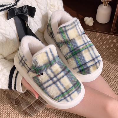 Женские зимние домашние тапочки, Модные повседневные парные, Простые элегантные универсальные тапочки-пулловеры для дома