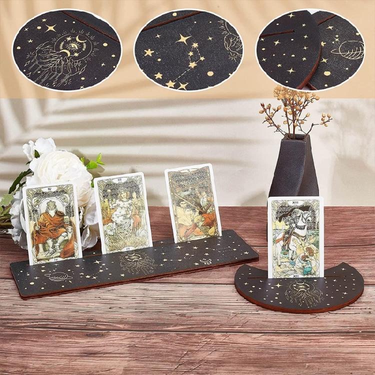 Moon Phases Tarot Altar Stand Holder Witchcraft Supplies Wood Tarot Stand Holder