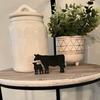 Black Cow Wooden Decoration Farmhouse Rustic Cattle Sign Home Office Living Room Desktop Table Farm Animal Ornament Birthday Christmas Gift