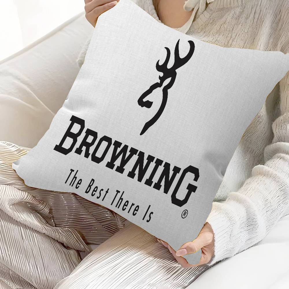 Наволочка с логотипом B-Browning Мультяшный Подарок Чехол для подушки Спальня Дом Диван Стул Сиденье Декор Чехол для подушки