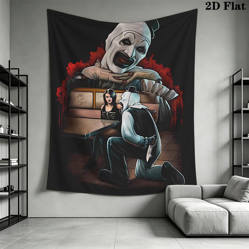 Terrifier Pattern Home Decor Tapestry, Wall Hanging, Decorative RV Wall Cloth.NGT0928598