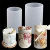 3D Cylinder Shape Candle Silicone Mold DIY Cented Candle Soap Mould Craft Gift Making Plaster Resin Wax Homemade Decoration