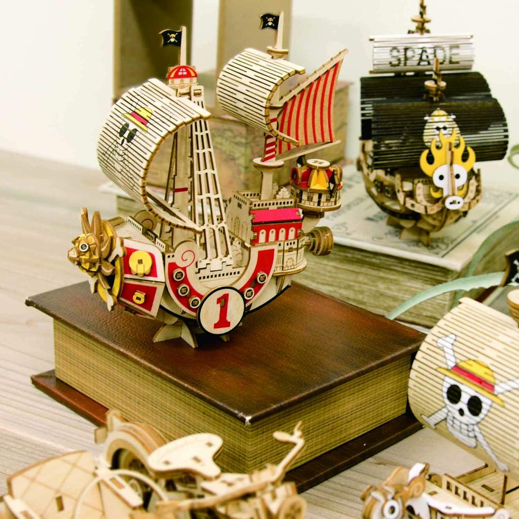 One Piece Thousand Sunny Wooden 3D 3D Puzzle DIY Craft Kit That Can Be Enjoyed by Everyone from Elementary School Students To Adults Educational Toy