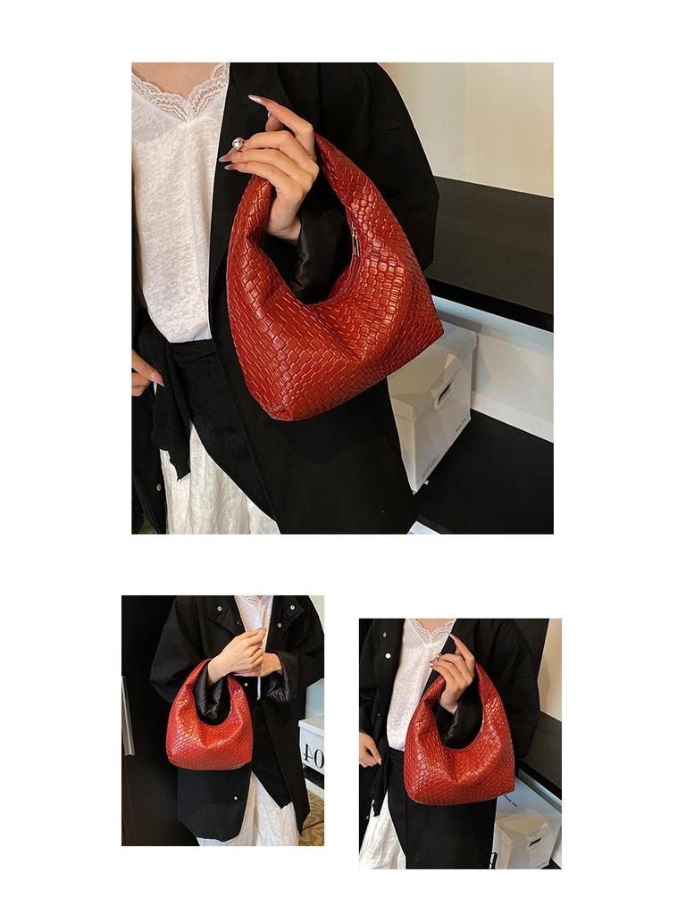 Французская роскошная женская сумка-полумесяц - 2024 Универсальная модная сумка-пельмень на плечо