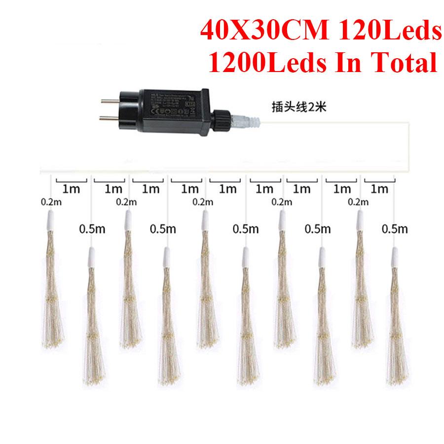 600/1200 светодиодных лампочек Starburst LED фейерверки уличные рождественские медные провода подвесные фейерверки гирлянды с пультом дистанционного управления