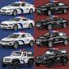 Chinese Police Car Series BMW M5 Ford Mustang VW T-ROC Jeep Wrangler Diecasts & Toy Vehicles 1:36 Alloy Model Pull Back Cars