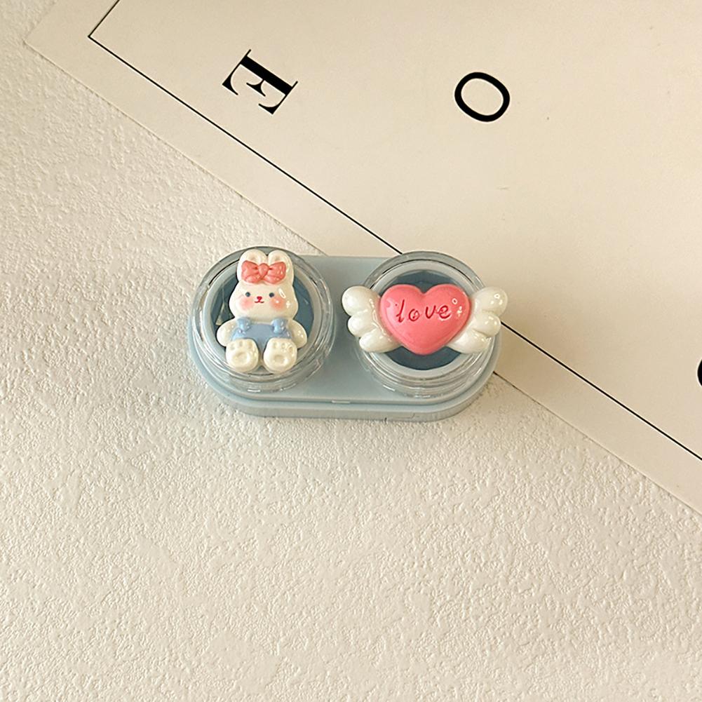 Cartoon Creative Drawer Style Contact Lens Case Compact Portable Contact Lens Care Box Multicolor Contact Lens Companion Box