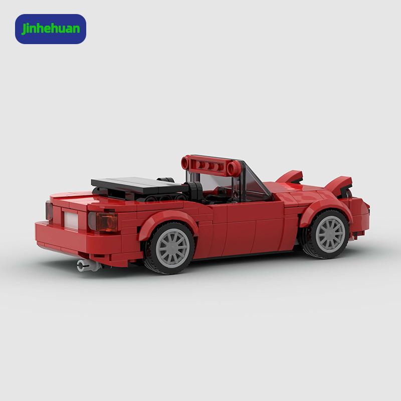 Creative Bricks Toy Eco-Friendly Plastic Buildings Cars Model Kids Kit Diy Mini Brick Sports Cars Building Blocks Set