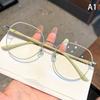 Glasses Ultralight Alloy Frame Plain Men Women Anti Blue Light Glasses Party Decorate Eyeglasses Glasses