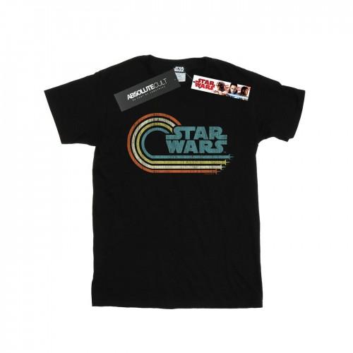 Star Wars Womens/Ladies Retro Wave Logo Cotton Boyfriend T-Shirt
